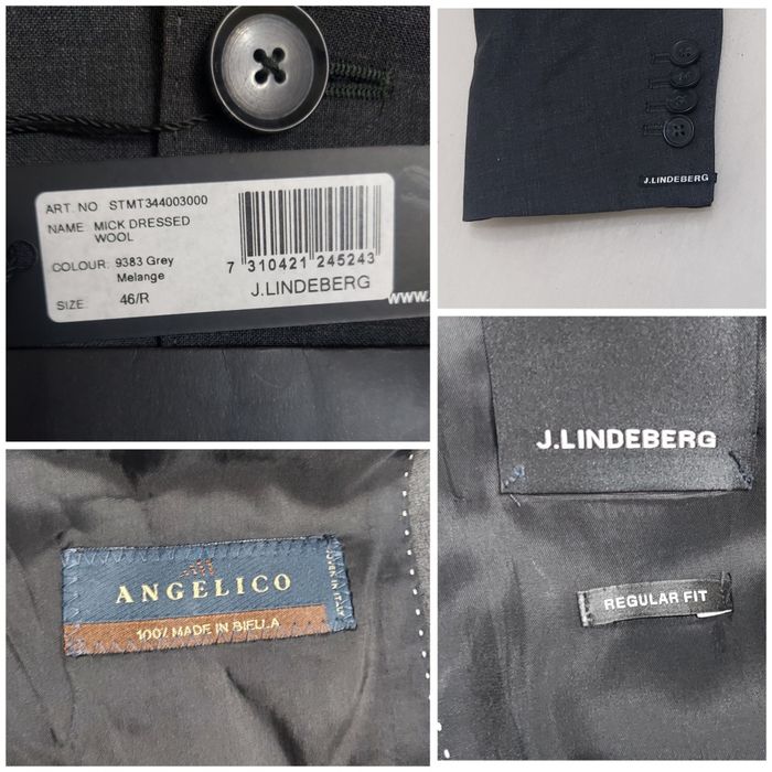 Sacou nou J. Lindeberg Mick Dressed Wool Blazer Grey Melange, nr 46/48