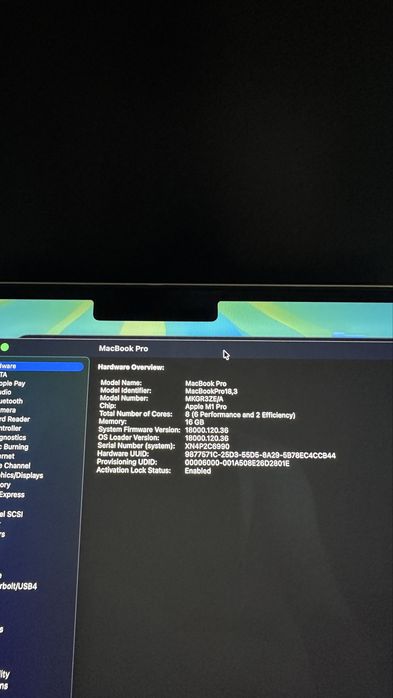 Macbook Pro M1 Pro 14 inch , 16GB, 512GB