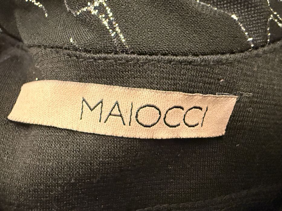 Rochie eleganta MAIOCCI - detalii argintii, spate decoltat, S