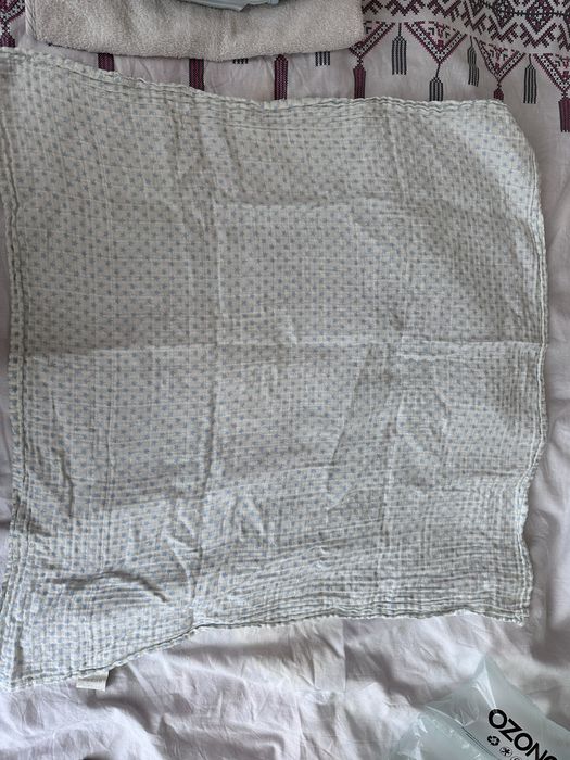 Комплект памучни пелени за бебе + хавлия за баня