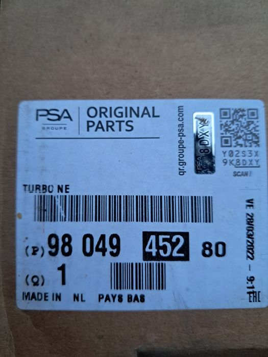 Turbina ,Euro6 .75kw/90cp //Citroen//Peugeot//Ford //Mitsubishi//Mini