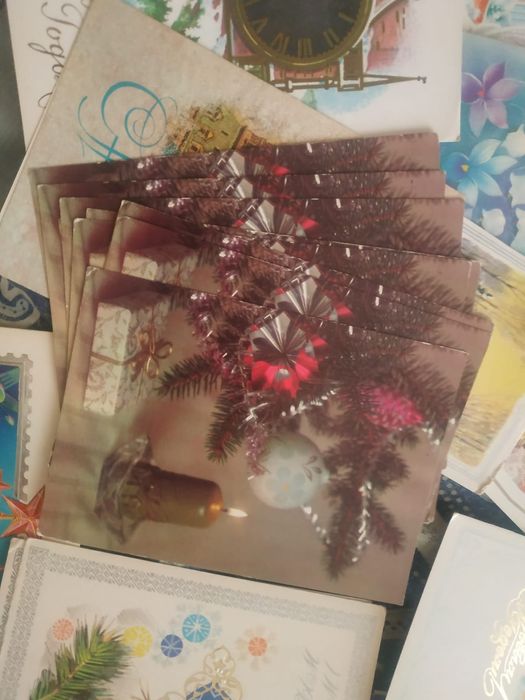 Новогодние открытки СССР. Чистые.