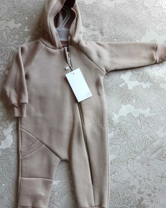 Ромперы с начесом для девочек и мальчиков