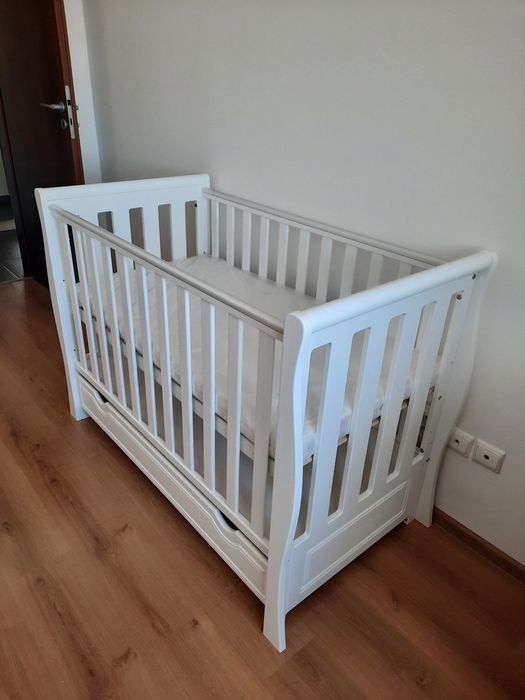 Patut bebe din lemn multifunctional Rigoletto + Saltea Cocos – MAMO-TATO