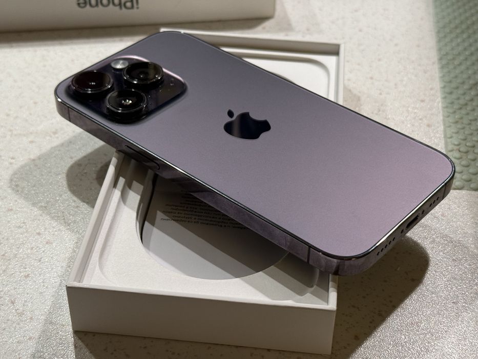 iPhone 14 Pro 128GB Deep Purple – Отличен, 100% Батерия.