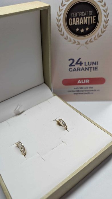 (AG42) Cercei Aur Copii 14K 1.20g B:13900.2-Garantie 2 Ani!