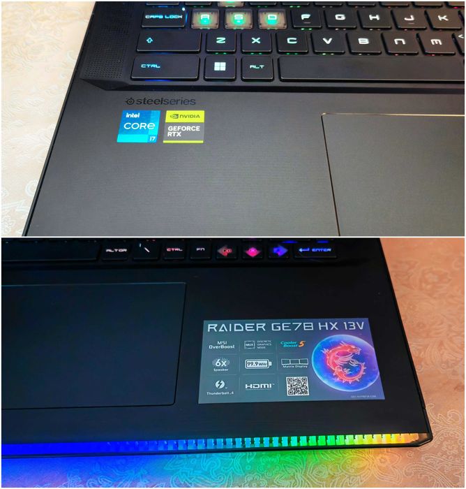 NVIDIA GeForce RTX 4070 8GB/Intel Core i7-13700HX/16GB RAM DDR5/1TB SSD NVMe/17.3 Quad HD IPS 240hz/MSI Raider GE78 HX 13VH геймърски лаптоп gaming