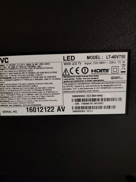 JVC LT-40V750 LED Телевизор