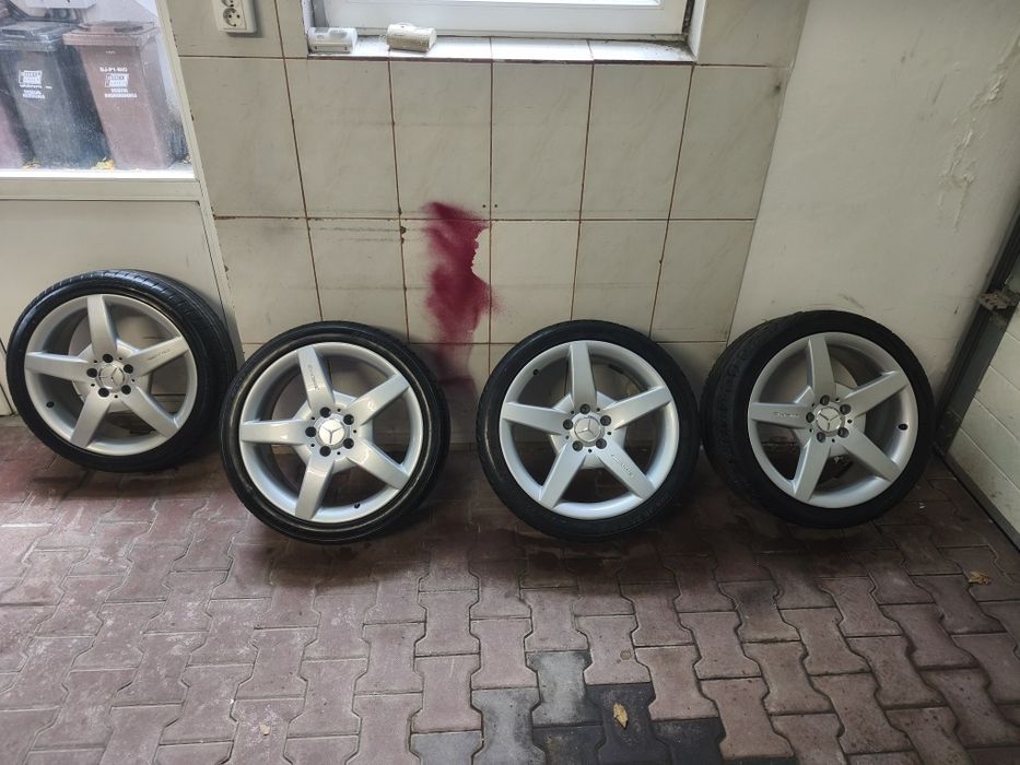 Jante Mercedes AMG, R18, 2 lățimi, cauciucuri noi