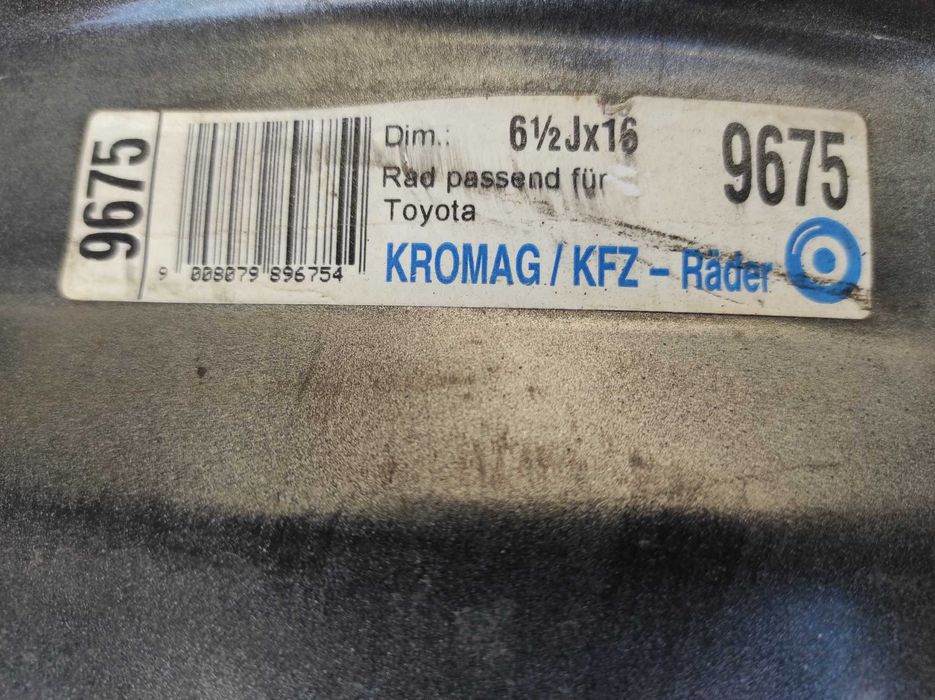 Железни джанти 16" 5х114.3 6,5j, ц.о 60.1мм за Тойота рав4