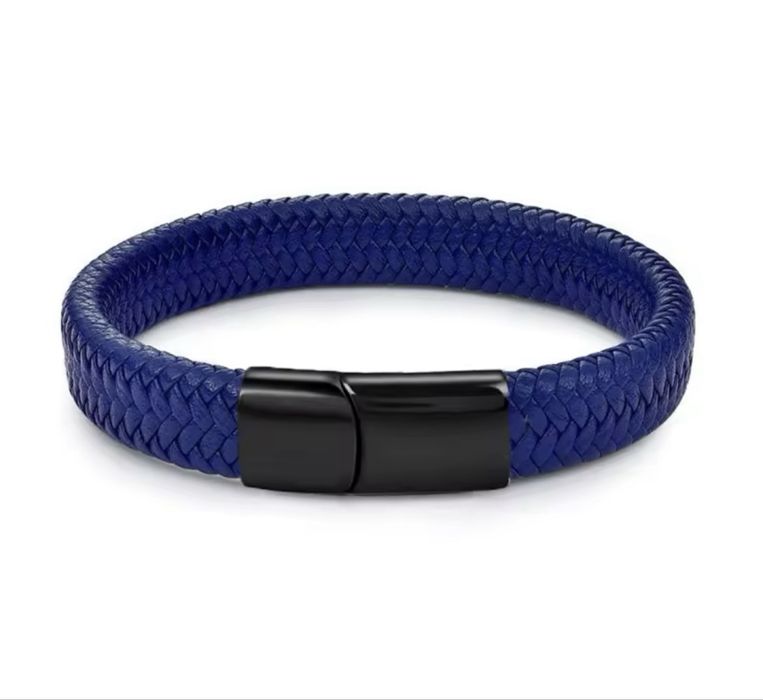 Атрактивни модерни стилни гривни*кожена синя*червена