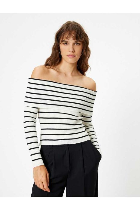 Блуза   бяла  на черно рае Tezenis