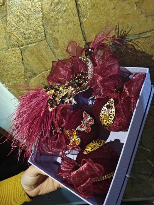 Ornamente handmade păun