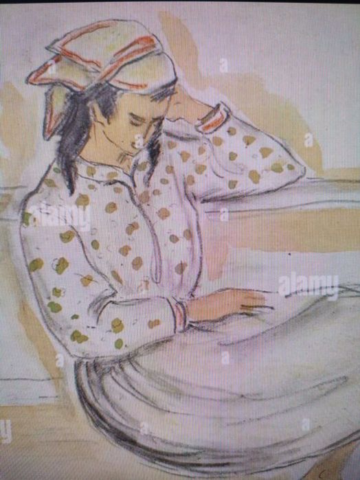 Tablou Nicolae Tonitza, nesemnat - Micuta Tataroaica adolescenta