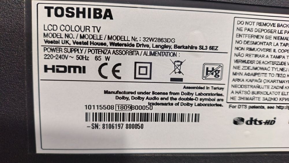 Tv.led smart  TOSHIBA