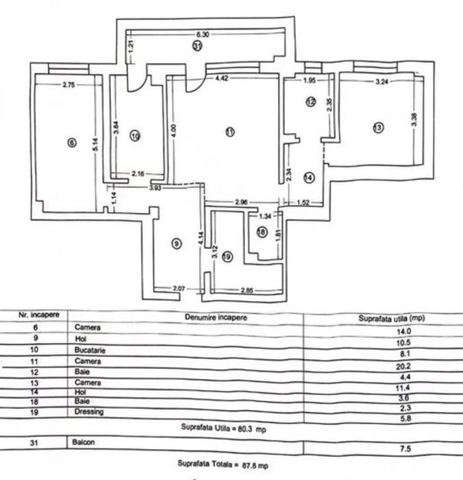 Apartament 3 camere decomandat Tomis Plus