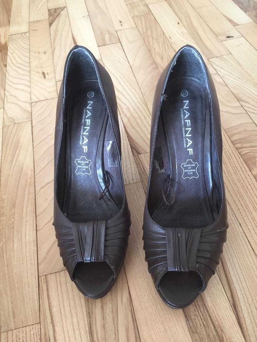 Дамски Kафяви Кожени Обувки 37ми номер