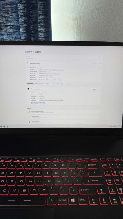 Laptop MSI GF75 Thin 9SD, i5-9300H, 8GB RAM, SSD 500GB,Nvidia GTX 1660 Ti 6GB Windows 11 Pro