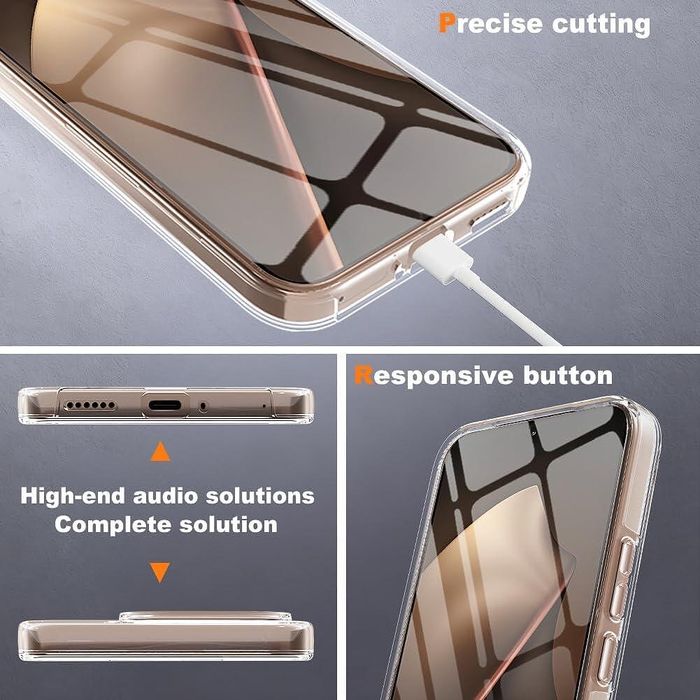 Прозрачен 360° градуса кейс за xiaomi 15t pro