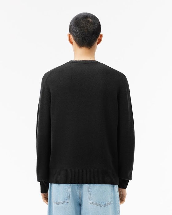 Lacoste Wool Crew Neck Sweater вълнен пуловер