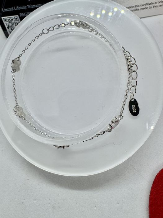 Сребърна гривна с мойсанит (диамант) 0.5 карата