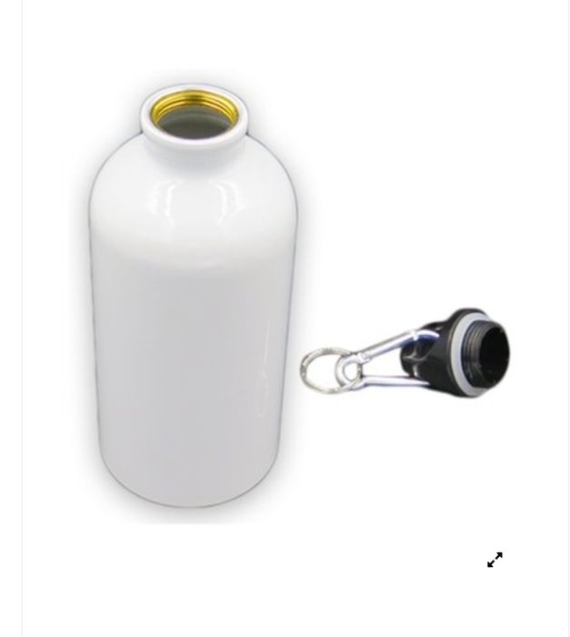 Бяла сублимируема спортна бутилка-500 мл