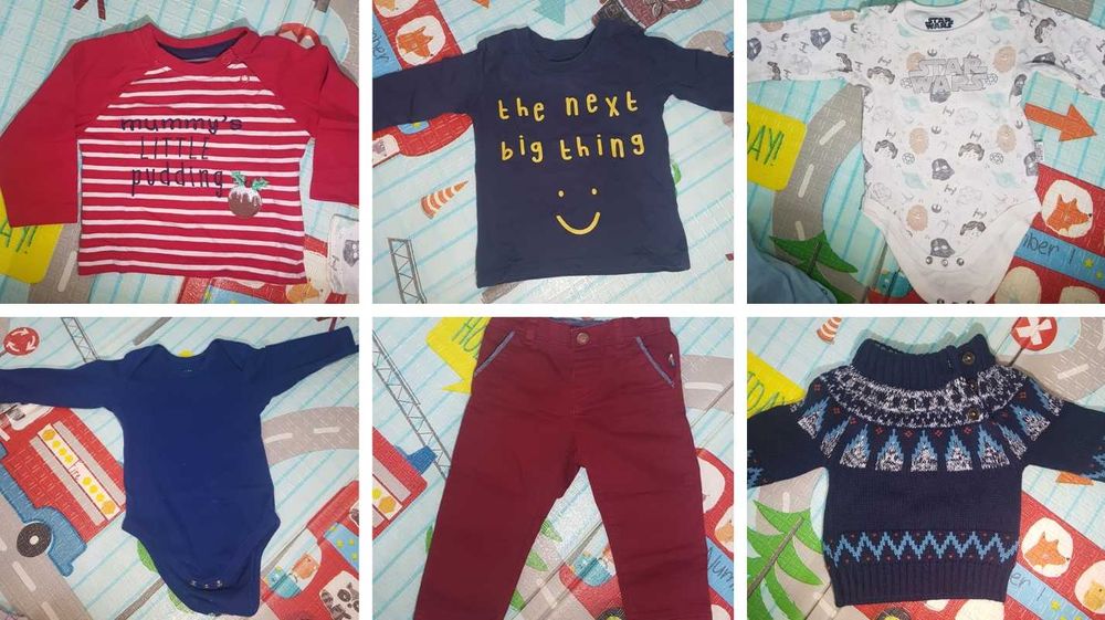 outlet: lot haine bebe, 3-6 luni, mărimea 62-68 (28 de piese)