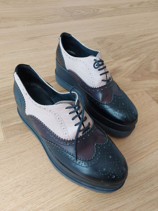 Pantofi platforma din piele 38