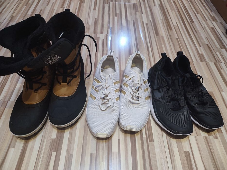 Зимни боти и маратонки.Боти номер 47,adidas номер48,nike номер 46.