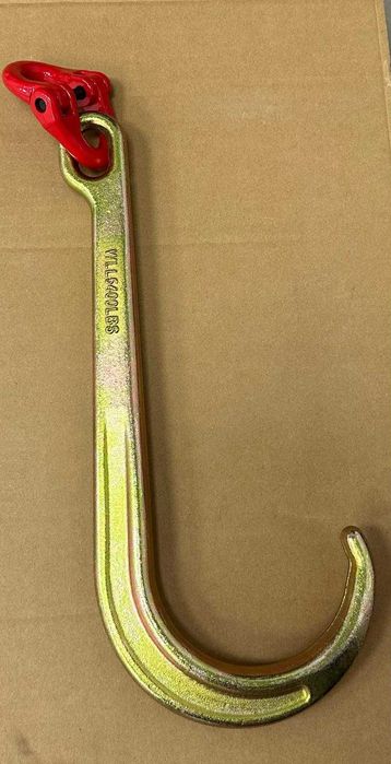 Cârlig tip J 15" pentru tractări și recuperări auto, cu ochete