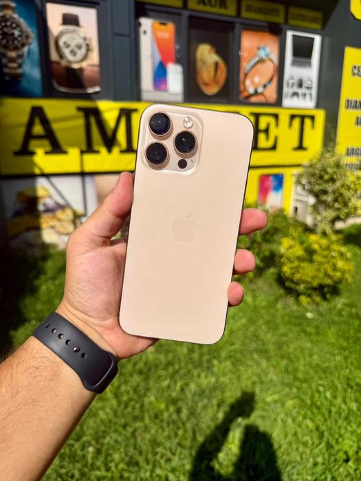 iPhone 16 Pro Max / 256GB / Gold / E-sim - doar incarcare Wireless