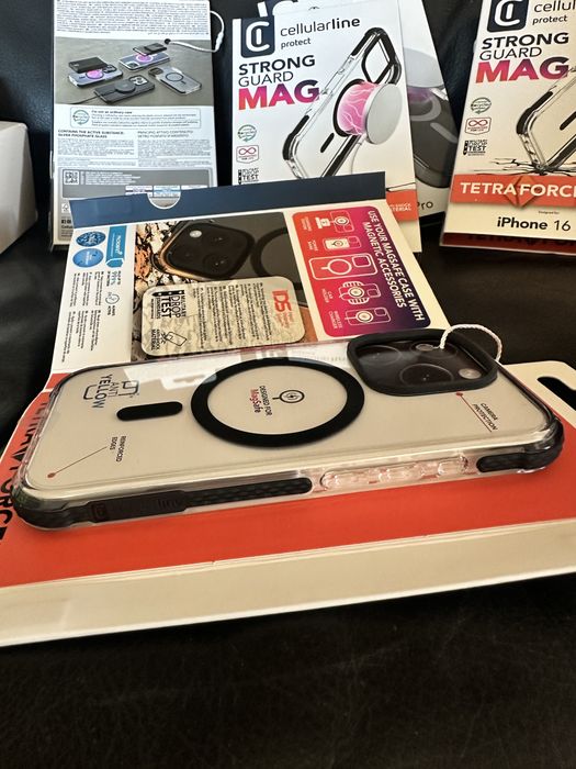 Husa iPhone 16 Pro  Cellularline Originala  Magsafe Transp Gratuit