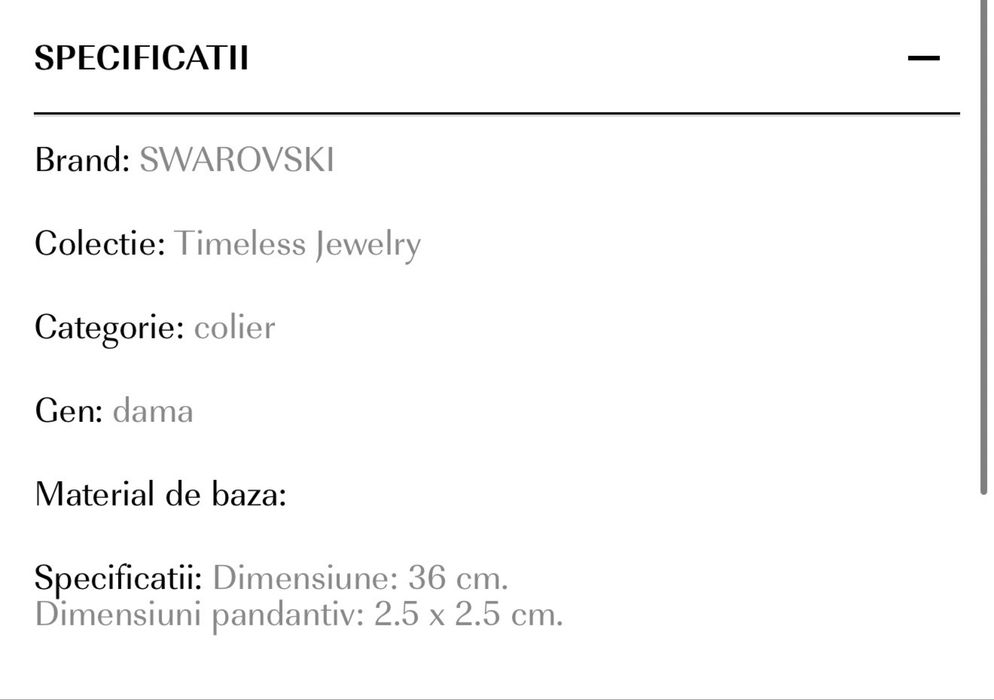 Colier Swarovski