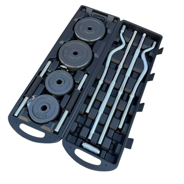 Комплект дъмбели с лост 55кг