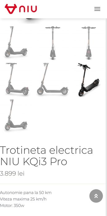 Trotineta electrica NIU KQi3 Pro