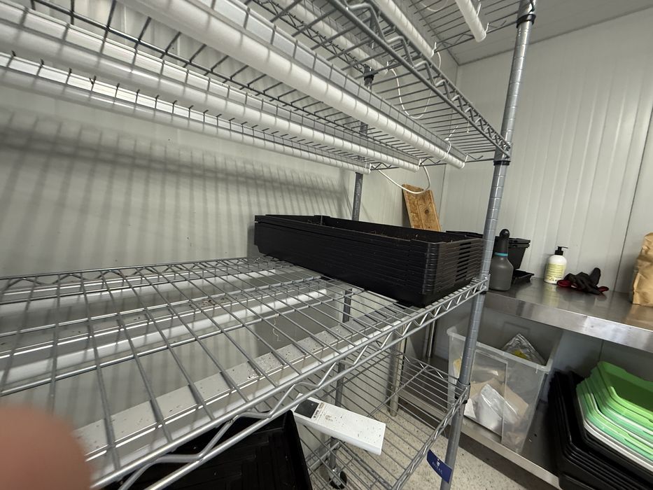 Метален рафт - 120 x 45 x 189 см - 90 кг - 4 колелца - Royal Catering