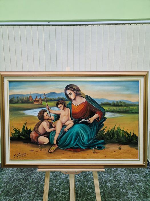 Топ уникална стара голяма антикварна  картина