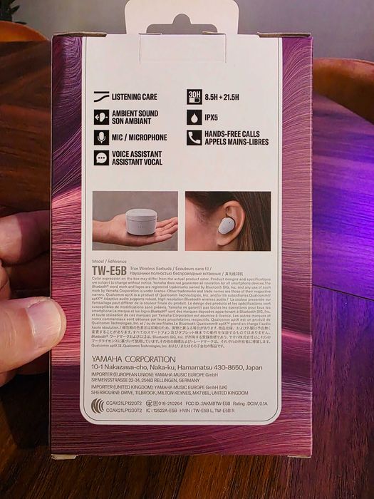 Слушалки за поставяне в ушите Yamaha TW-E5B ,безжични