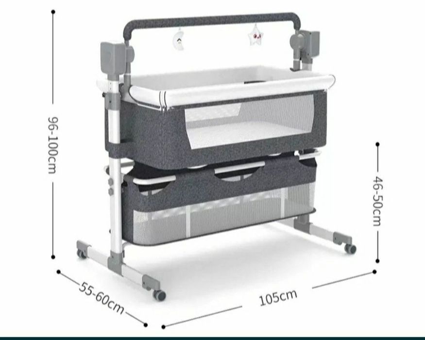 Доставка бесплатная. Детская электрическая люлька Прикроватная кроватк