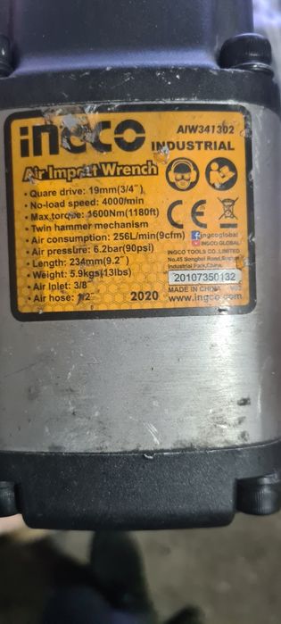 Pistol impact inco 3/8