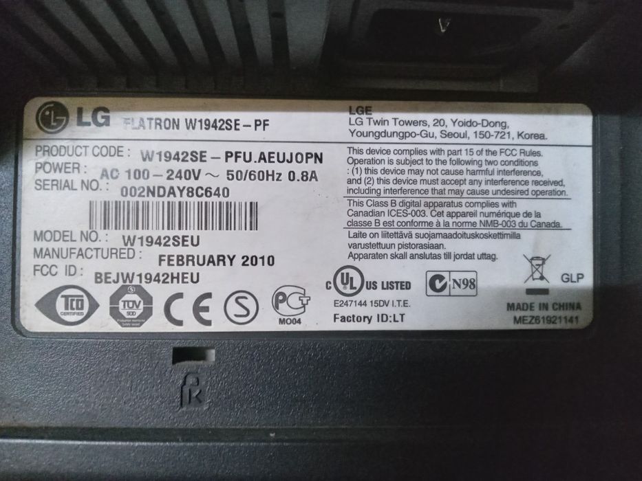 Монитор для пк  LG