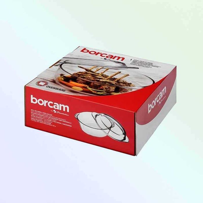 Стъклена огнеупорна тенджера 2 л кръгла Borcam Pasabahce