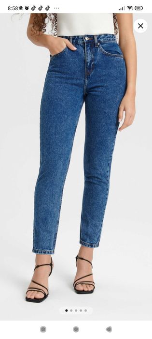 Дънки mom fit high waist