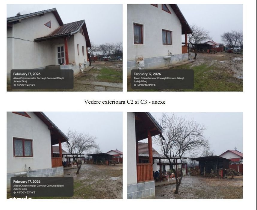 Cota de 1/2 din casa si teren Jud. Gorj, Com. Balesti