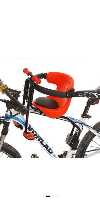 Scaun copii bicicleta, reglabil, rosu/negru, capacitate 50kg