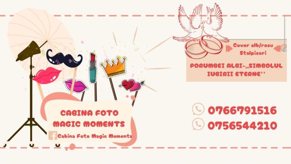 Cabina foto / Porumbei albi