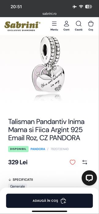Pandora Mama, Tata si Fiica Argint