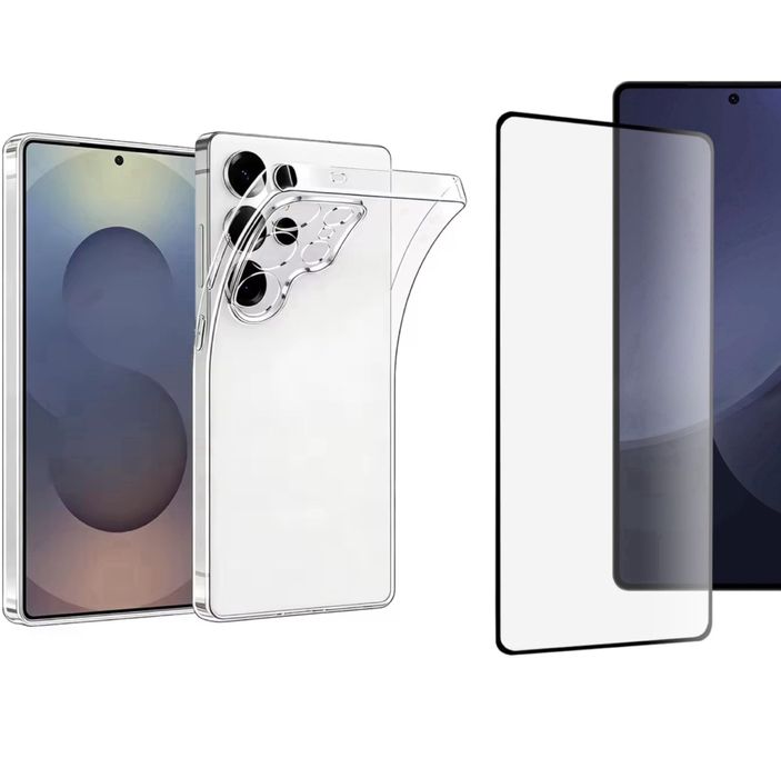 Samsung S25 EDGE/S25/S26/PLUS/ULTRA Husa Simple Case+Folie Sticla Full