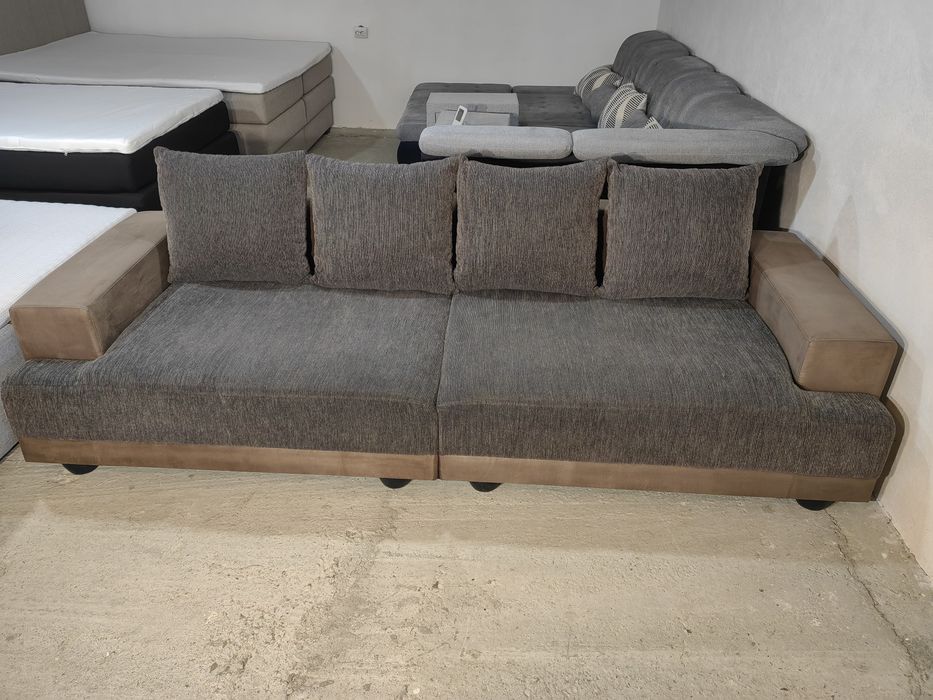 Canapea sufragerie XXL extensibile cu ladă de depozitare