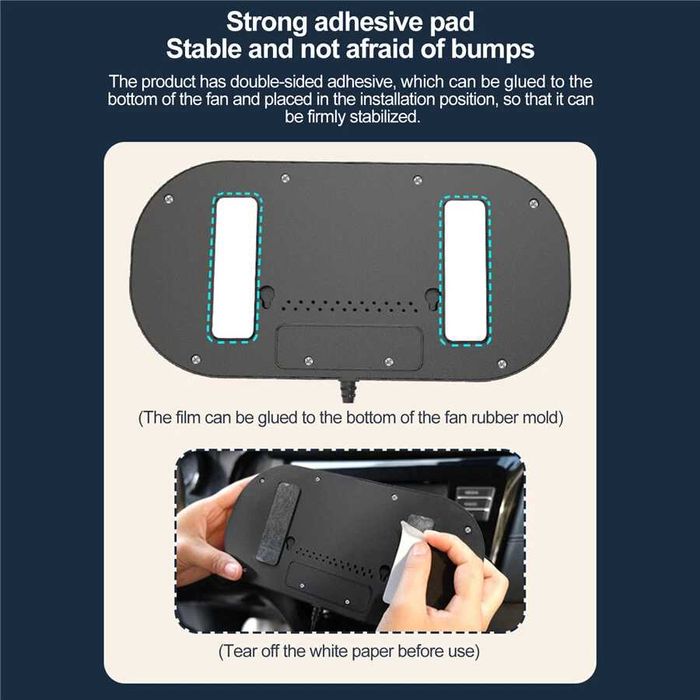 Вентилатор Двоен С Термометър 12-24V